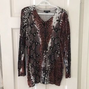 Animal Print Tunic Top